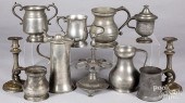 PEWTER TABLEWARES, 19TH C.Pewt
