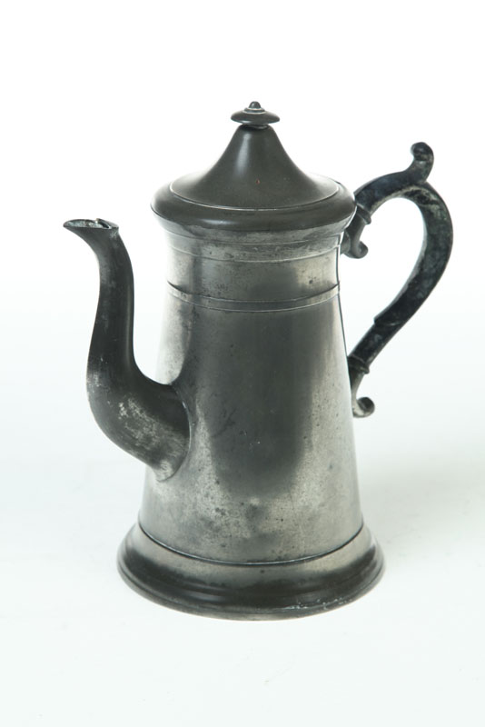 PEWTER TALL POT.  Touch mark for