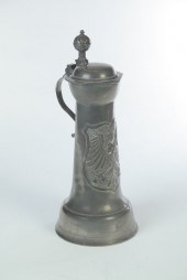 PEWTER TANKARD.  Probably Germ