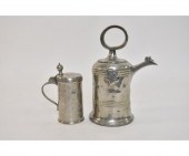 Pewter tankard with inset coin