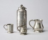 PEWTER TANKARDS & FLASKThree p