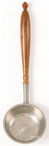 PEWTER TASTING LADLE, 19TH C.P