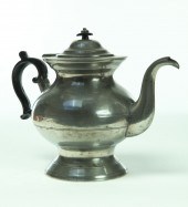 PEWTER TEAPOT.  Touch mark for