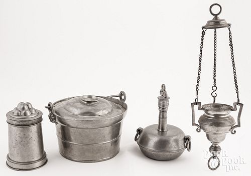 PEWTER TO INCLUDE A THREE-PIECE