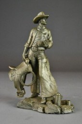 PEWTER WESTERN FIGURE BY PONTE