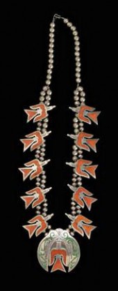 Peyote bird coral, turquoise n