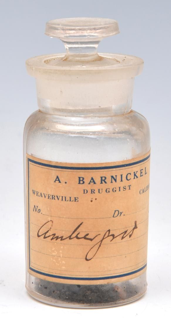 PHARMACY GLASS BOTTLE SMALL