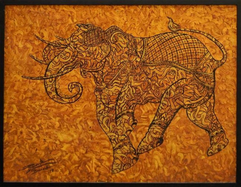 PHEUNTH BANDITH, 'ELEPHANT', OIL ON