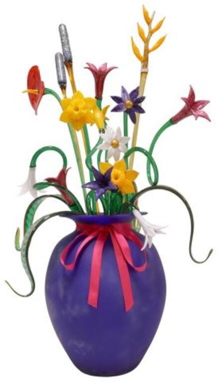 PHIL O'REILLY R&O ART GLASS FLOWERS