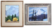 PHIL TYLER TWO WATERCOLORS ON