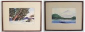 PHIL TYLER TWO WATERCOLORS ON