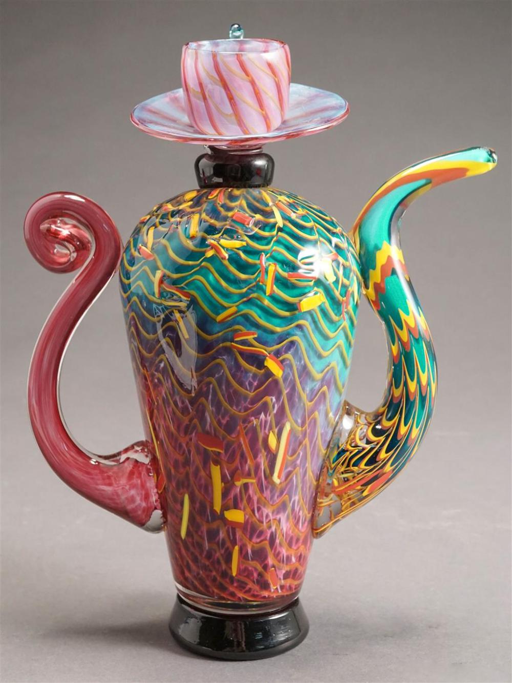PHILABAUM STUDIO ART GLASS 'TEAPOT'