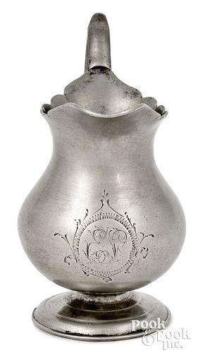 PHILADELPHIA PEWTER CREAMER, CA.