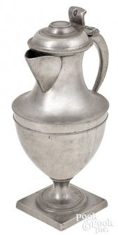 PHILADELPHIA PEWTER FLAGON, AT
