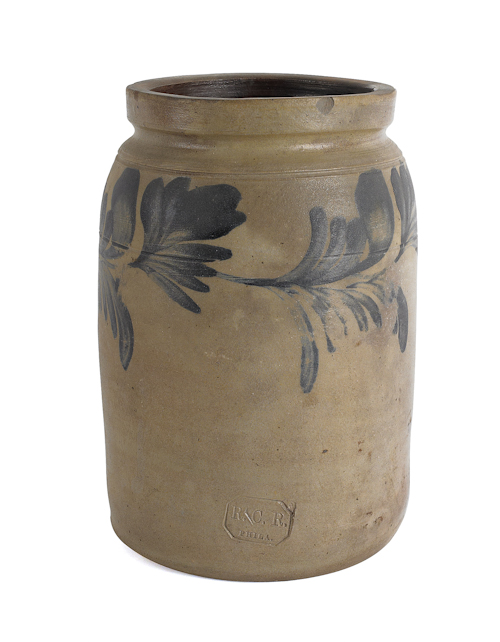 Philadelphia Remmey stoneware crock