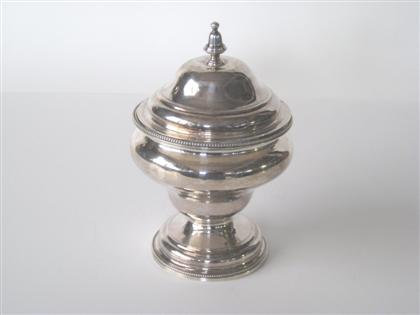 Philadelphia silver covered sugar