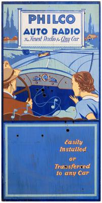 Philco advertising sign,