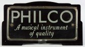 Philco Glass & Metal Neon Sign