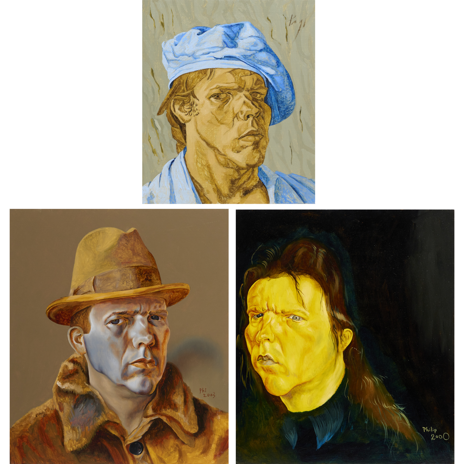 PHILIP AKKERMAN, (3) OIL ON PANEL