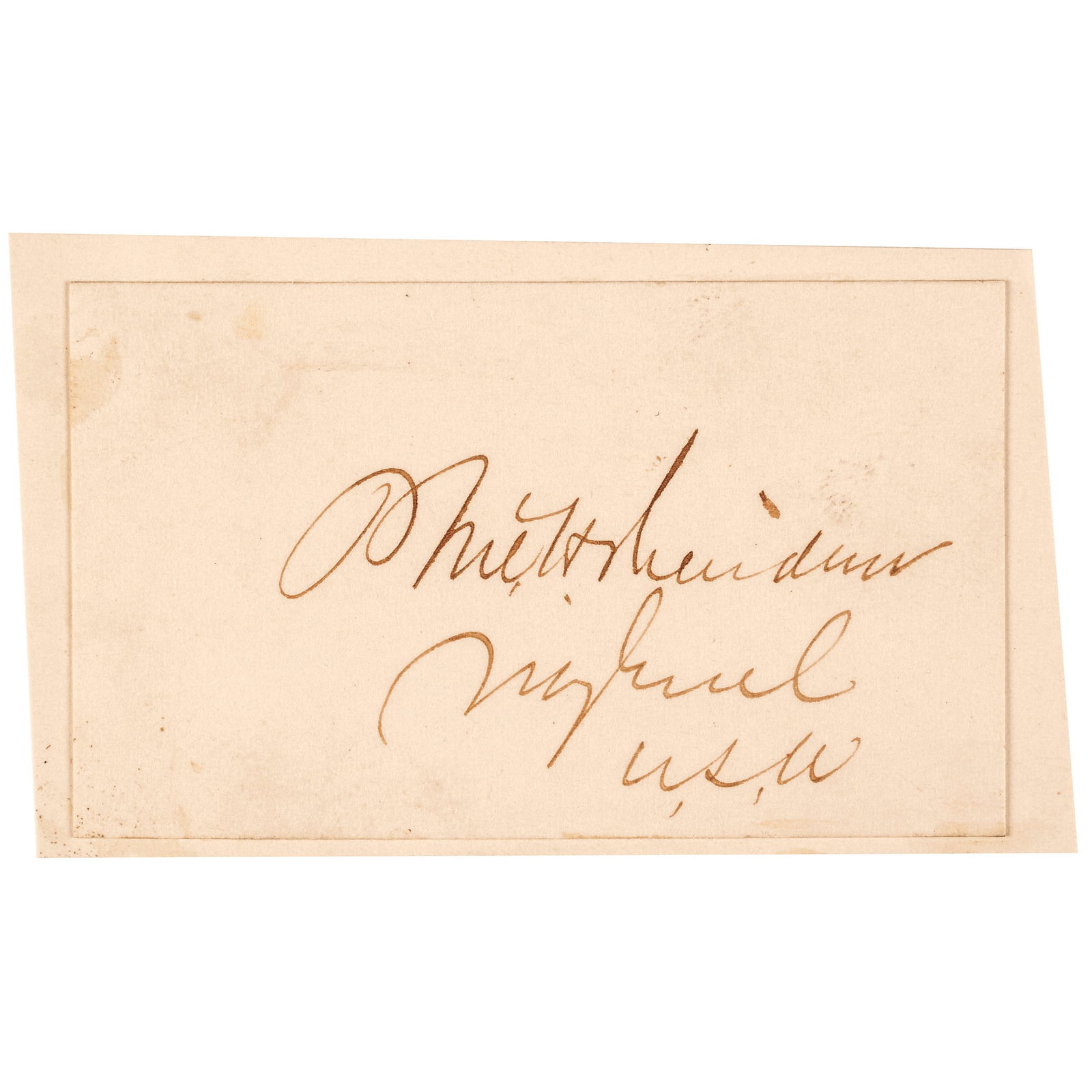 PHILIP H. SHERIDAN / MAJ GENL /