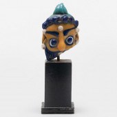 PHOENICIAN GLASS FACE BEAD ON