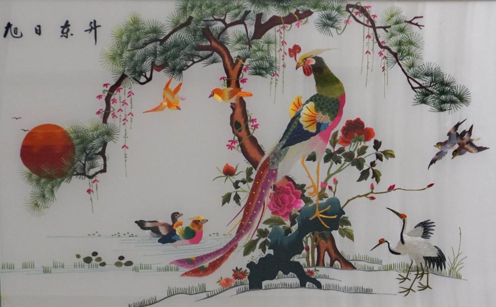 PHOENIX AND CRANES, PAIR CHINESE