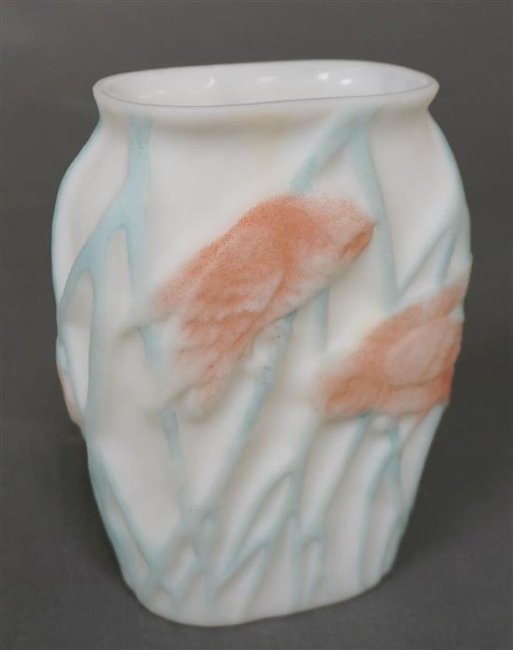 PHOENIX GLASS 'OWLS' VASE,
