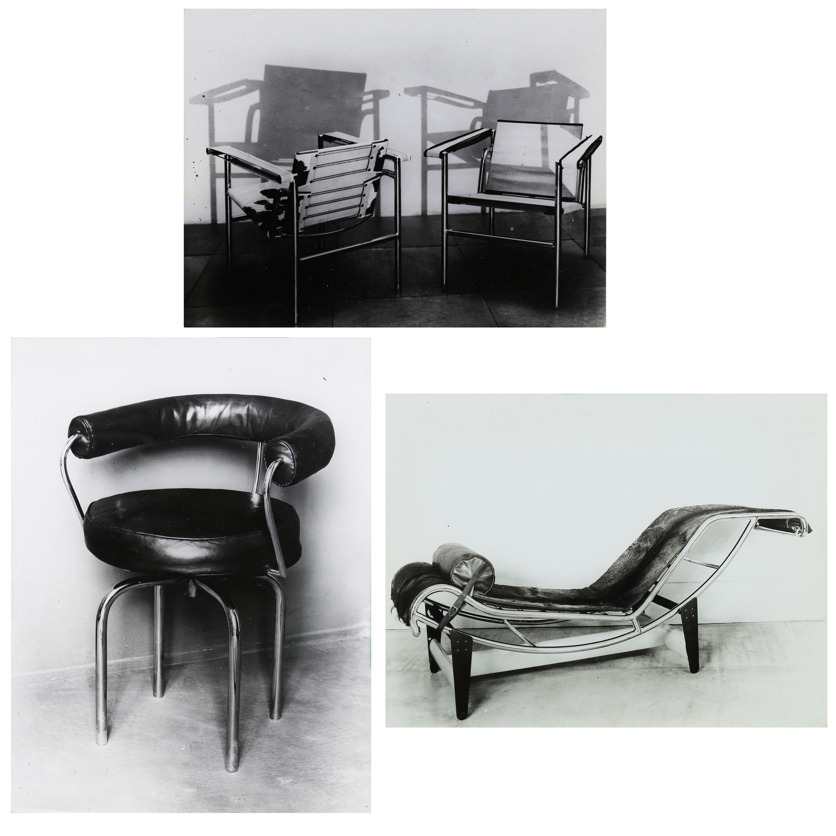 PHOTOGRAPHS, LE CORBUSIER CHAIRS