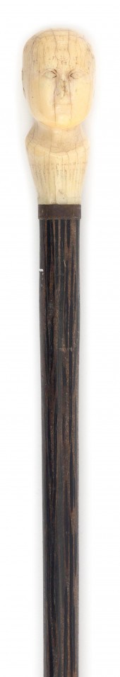 PHRENOLOGY CANE 19TH CENTURY L