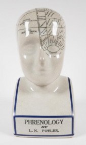 PHRENOLOGY HEAD CERAMIC BUST L