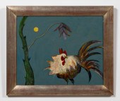 PHYLLIS STAPLER, COCK, OIL ON