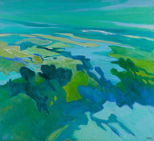 PHYLLIS WIENER "AIRBOURNE" OIL ON