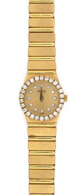 PIAGET “POLO” 18KT GOLD AND DI