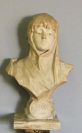 Piazza A. Signed Marble Bust '