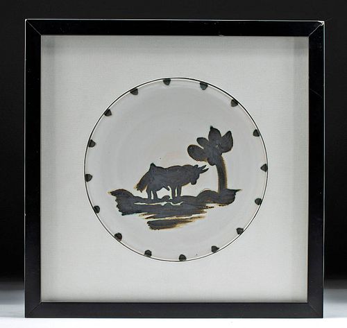 PICASSO CERAMIC PLATE - "TAUREAU