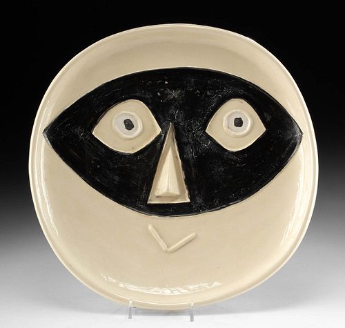 PICASSO CERAMIC PLATE "TETE AU