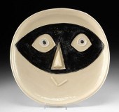 PICASSO CERAMIC PLATE "TETE AU