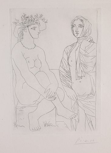 PICASSO "FEMME ASSISE AU CHAPEAU ET