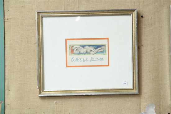 PICASSO LITHOGRAPH. ''Petite