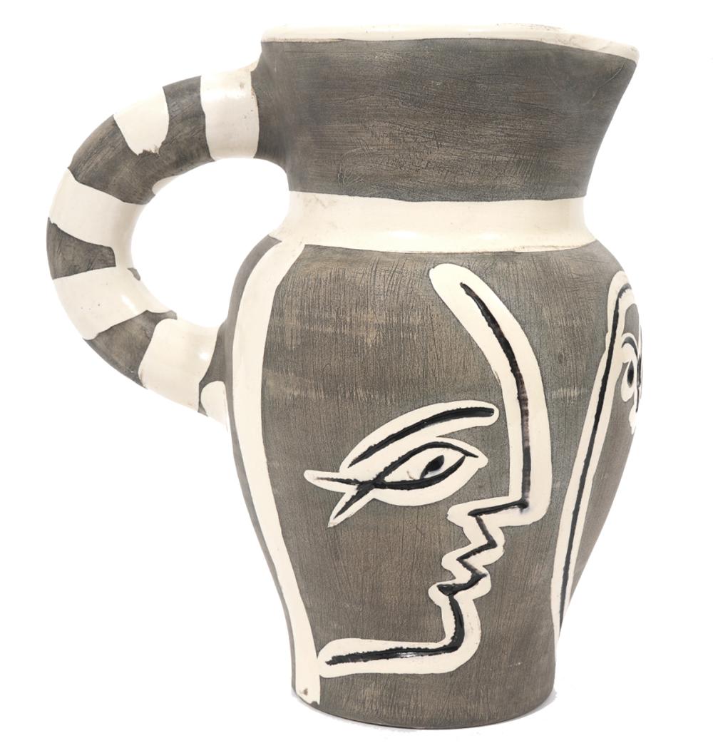 PICASSO MADOURA GREY ENGRAVED