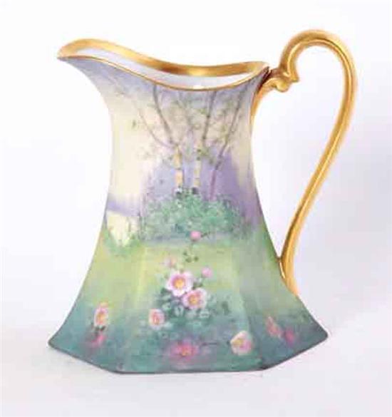 Pickard scenic vellum pitcher by