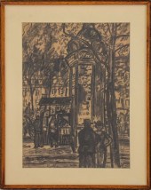 PICKEN PARIS VIEW CHARCOAL ON