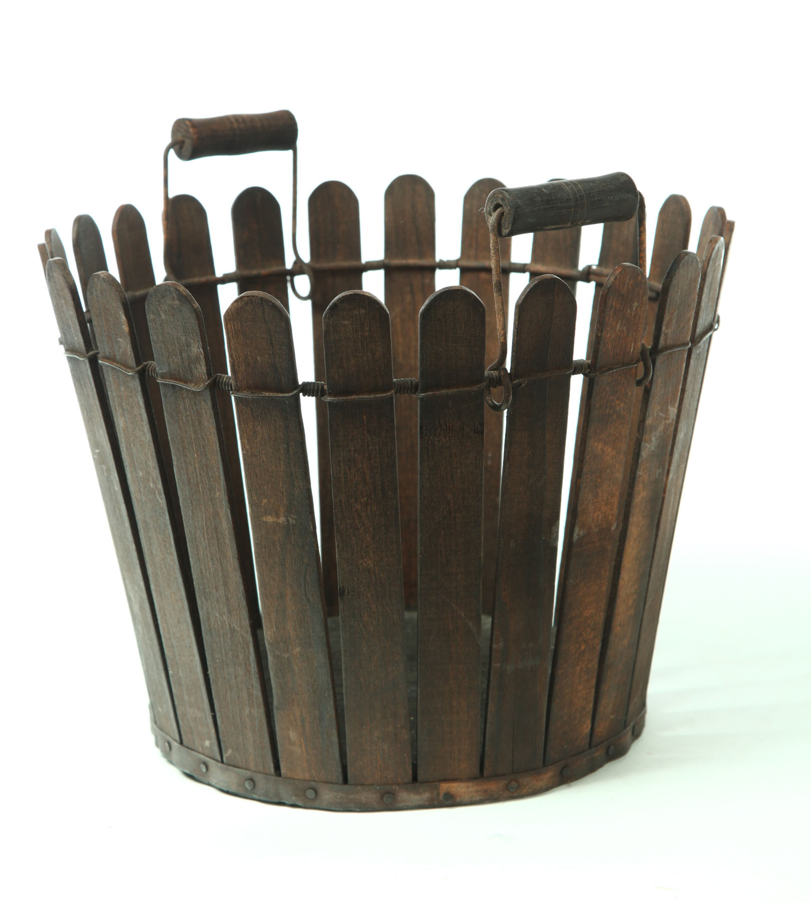 PICKET FENCE BASKET.  Possibly