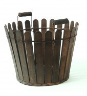 PICKET FENCE BASKET.  Possibly