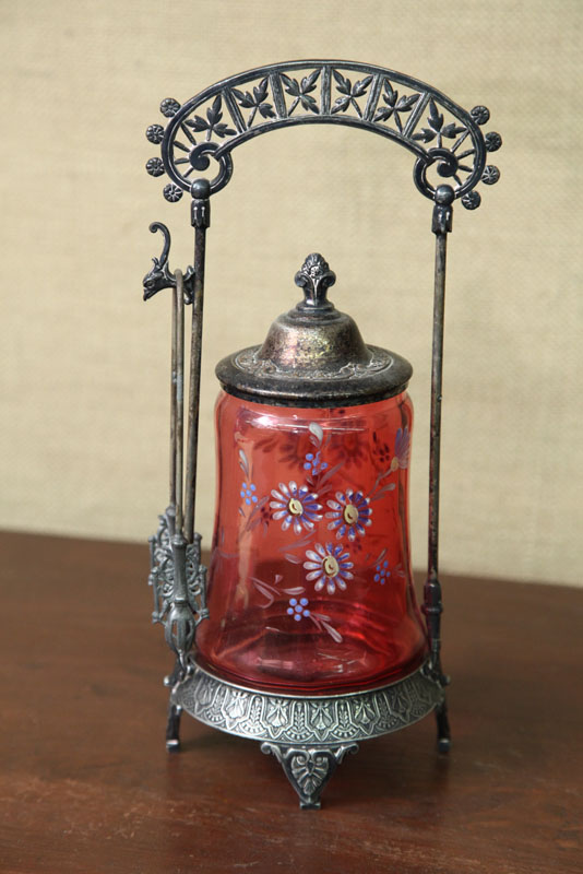 PICKLE CASTER. Enameled