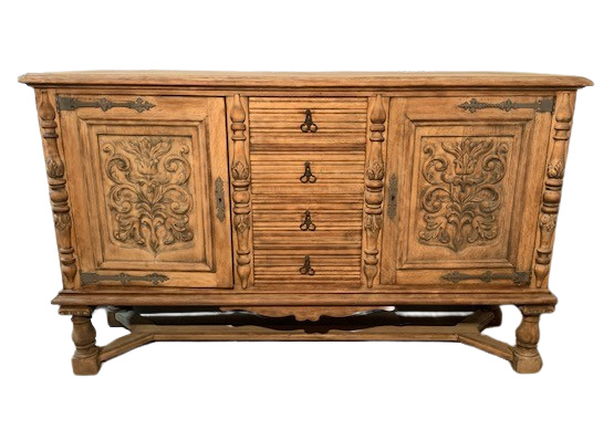 PICKLED FINISH SPANISH SIDEBOARD