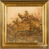 PICTORIAL CREWELWORK, 19TH C.P