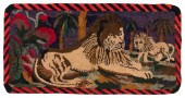 PICTORIAL HOOKED RUG MID-20TH