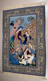 PICTORIAL PERSIAN ISFAHAN WOOL