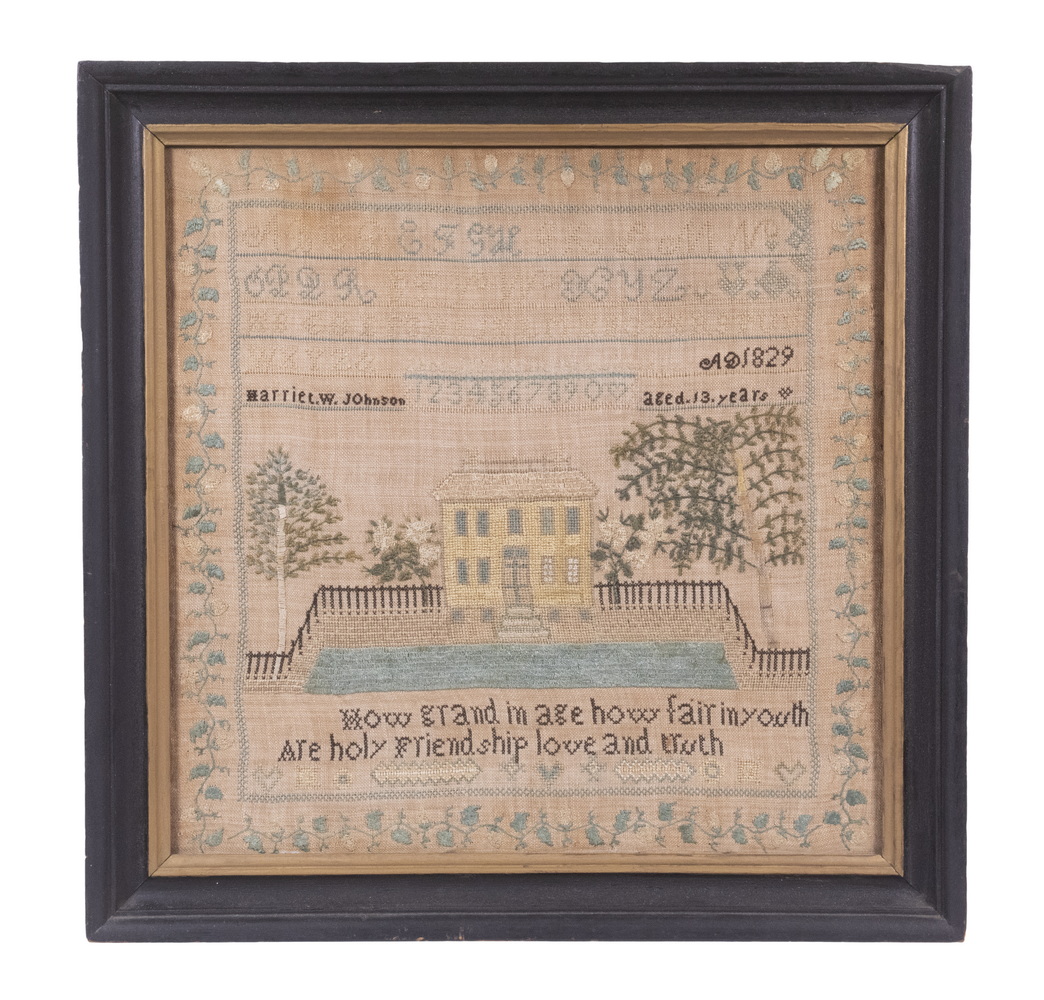 PICTORIAL SAMPLER 1829 Needlework